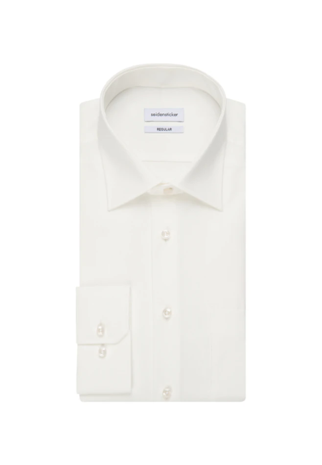 Regular Business shirt Uni in Ecru | Seidensticker online shop