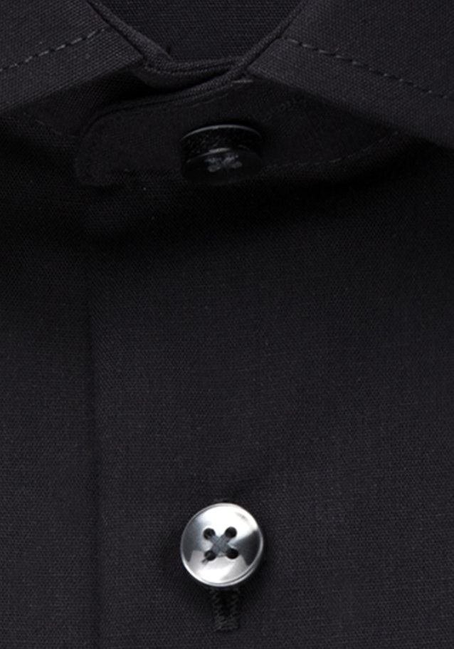 Bügelfreies Popeline Business Hemd in Regular mit Kentkragen in Schwarz |  Seidensticker Onlineshop