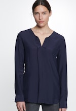 Blouse à enfiler Voile in Bleu Foncé |  Seidensticker Onlineshop