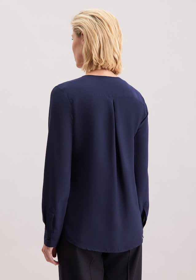 Overgooi-Blouse Uni in Donkerblauw | Seidensticker Onlineshop