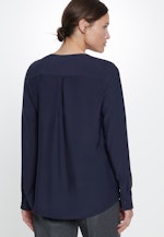 Blouse à enfiler Voile in Bleu Foncé |  Seidensticker Onlineshop