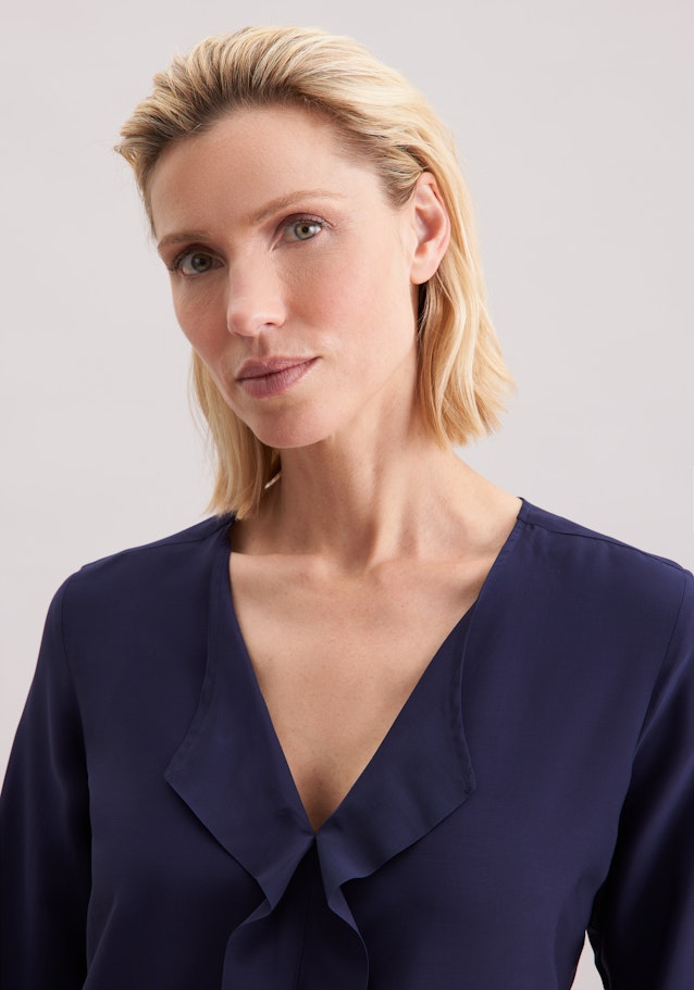 Overgooi-Blouse Uni in Donkerblauw | Seidensticker Onlineshop