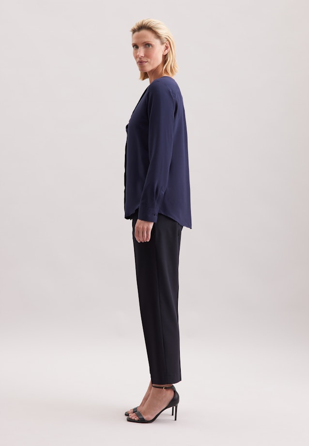 Chemisier à glissière Uni in Bleu Foncé |  Seidensticker Onlineshop