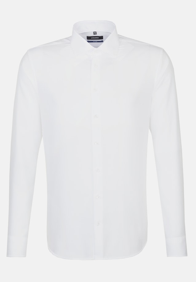 Non-iron Structure Business Shirt in Shaped with Kent-Collar in White |  Seidensticker Onlineshop