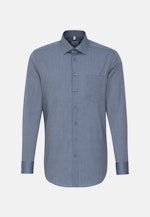 Non-iron Fil a fil Business Shirt in Regular with Kent-Collar in Dark blue |  Seidensticker Onlineshop