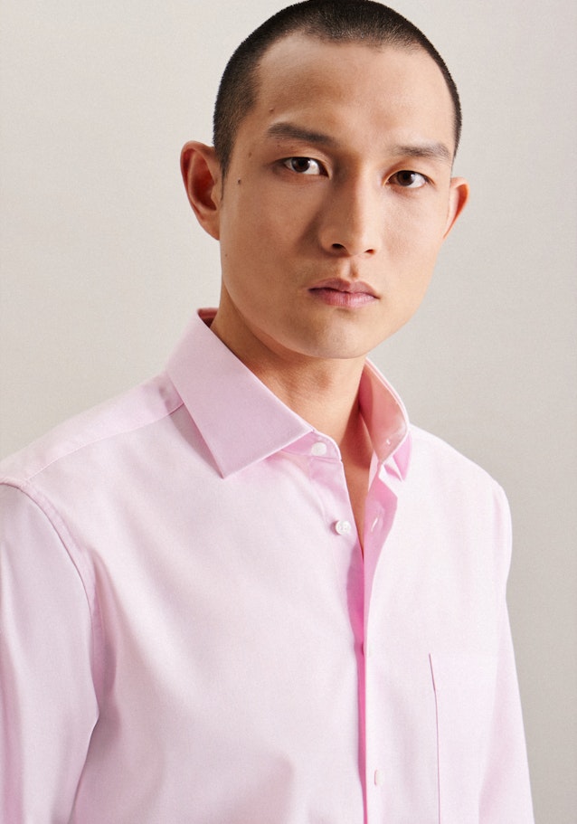 Non-iron Fil a fil Business Shirt in Regular with Kent-Collar in Pink | Seidensticker Onlineshop