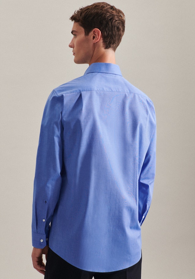 Regular Chemise d'affaires Uni in Bleu Moyen | Seidensticker Onlineshop