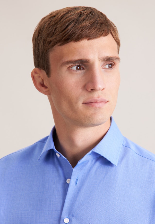 Regular Business Hemd Uni in Mittelblau |  Seidensticker Onlineshop