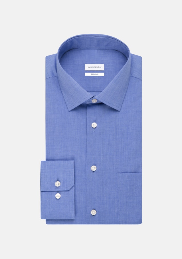 Regular Chemise d'affaires Uni in Bleu Moyen | Seidensticker Onlineshop