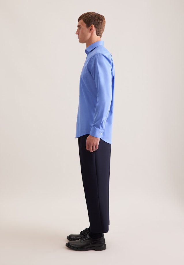 Regular Business Hemd Uni in Mittelblau |  Seidensticker Onlineshop