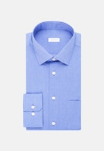 Regular Chemise d'affaires Uni in Bleu Moyen |  Seidensticker Onlineshop