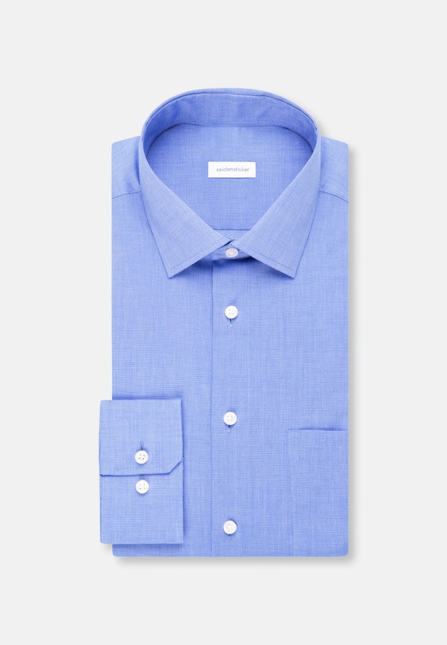 Regular Business Hemd Uni in Mittelblau |  Seidensticker Onlineshop
