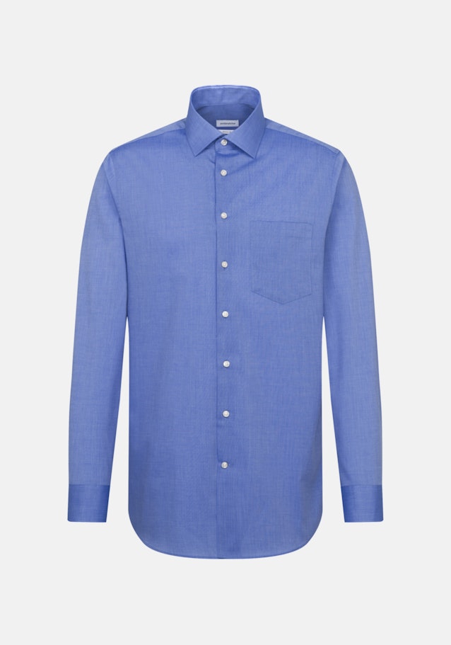Regular Chemise d'affaires Uni in Bleu Moyen | Seidensticker Onlineshop