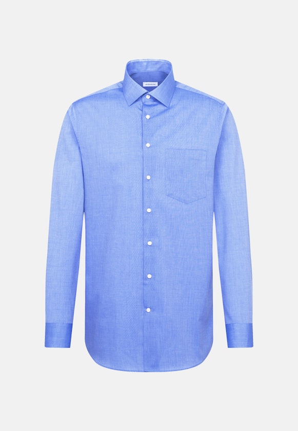 Regular Chemise d'affaires Uni in Bleu Moyen |  Seidensticker Onlineshop