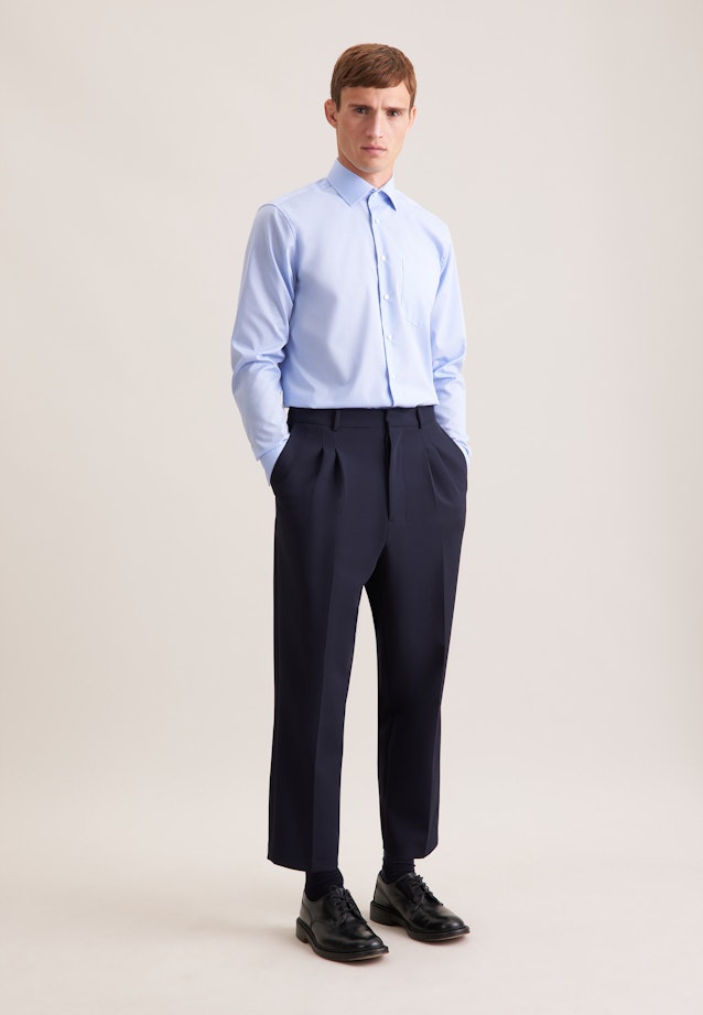 Regular Chemise d'affaires Uni in Bleu Clair |  Seidensticker Onlineshop