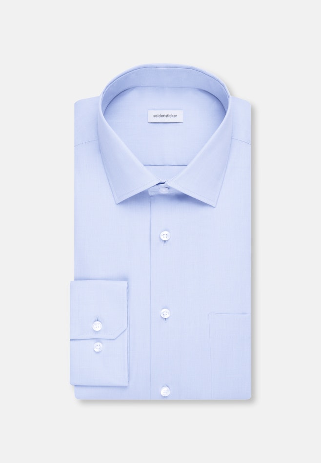 Regular Chemise d'affaires Uni dans Bleu Clair | Boutique en ligne Seidensticker