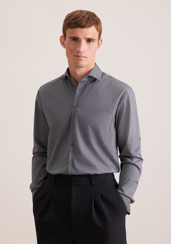 Regular Business Hemd Uni in Grau | Seidensticker Onlineshop