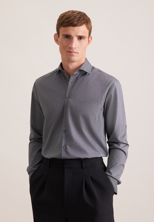 Regular Business Hemd Uni in Grau |  Seidensticker Onlineshop