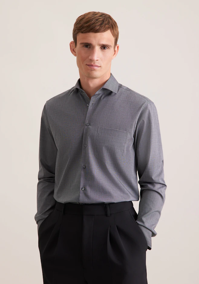 Regular Business Hemd Uni in Grau | Seidensticker Onlineshop