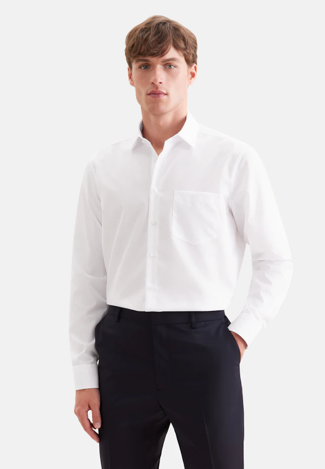 Regular Business Hemd Uni in Weiß | Seidensticker Onlineshop