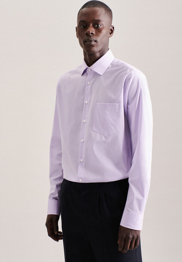 Non-iron Fil a fil Business Shirt in Regular with Kent-Collar in Purple |  Seidensticker Onlineshop