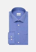 Chemise Business Regular Fil à fil Col Kent in Bleu Moyen |  Seidensticker Onlineshop