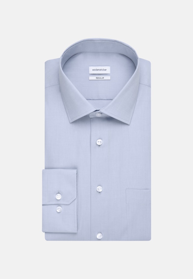 Non-iron Fil a fil Business Shirt in Regular with Kent-Collar in Light Blue |  Seidensticker Onlineshop
