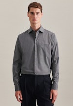 Chemise Business Regular Fil à fil Col Kent in Gris |  Seidensticker Onlineshop