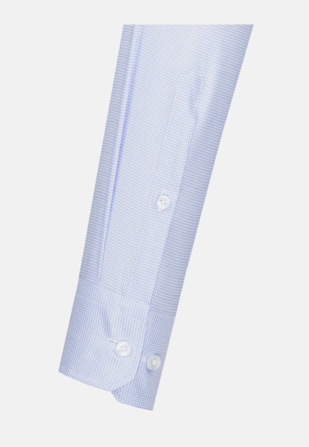 X-Slim Business Hemd Karo in Mittelblau |  Seidensticker Onlineshop