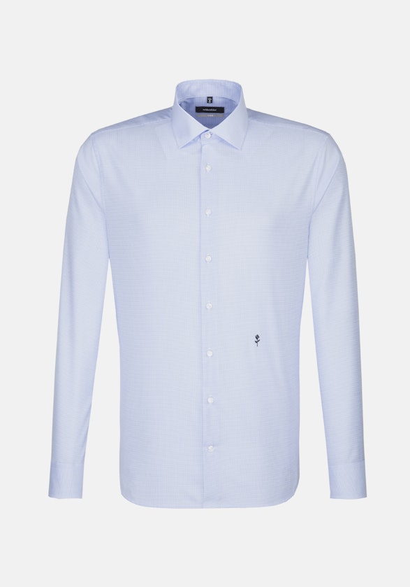Non-iron Twill Business Shirt in X-Slim with Kent-Collar in Medium Blue |  Seidensticker Onlineshop