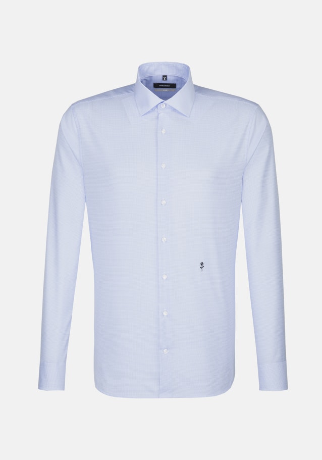 X-Slim Business Hemd Karo in Mittelblau | Seidensticker Onlineshop