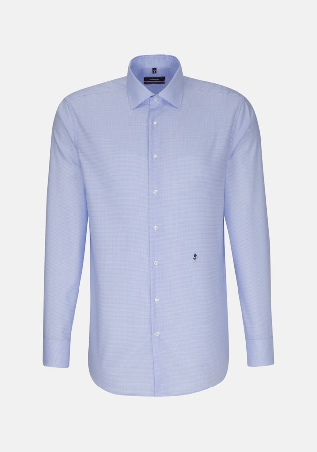 Non-iron Twill Business Shirt in Regular with Kent-Collar in Medium Blue |  Seidensticker Onlineshop