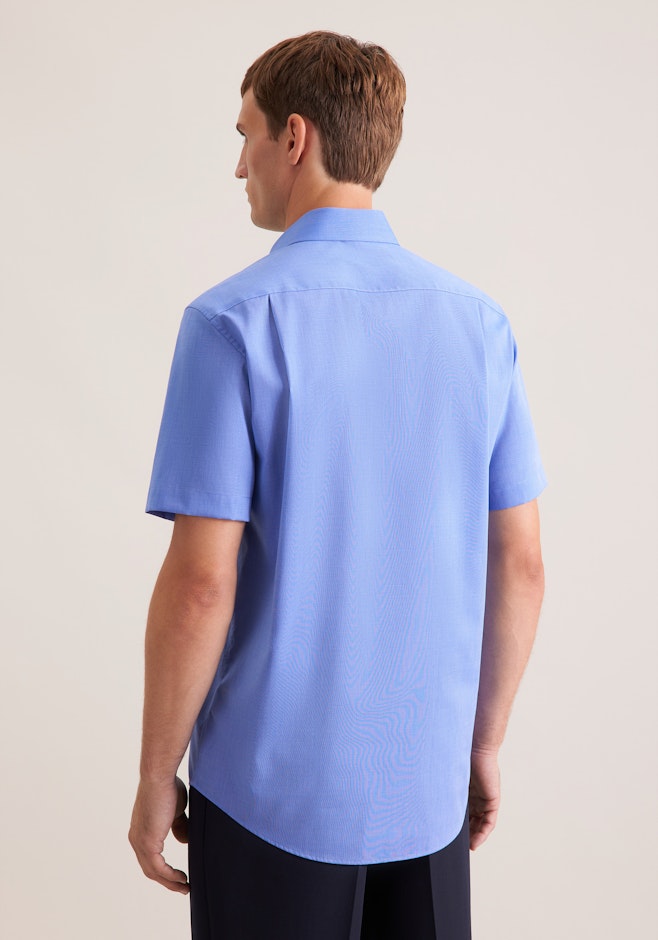 Regular Chemise d'affaires Uni dans Bleu Moyen | Boutique en ligne Seidensticker