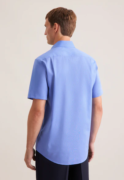 Regular Business Hemd Uni in Mittelblau |  Seidensticker Onlineshop