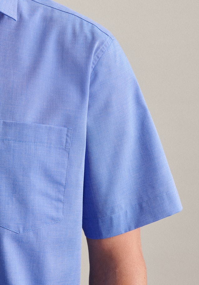 Regular Chemise d'affaires Uni in Bleu Moyen | Seidensticker Onlineshop