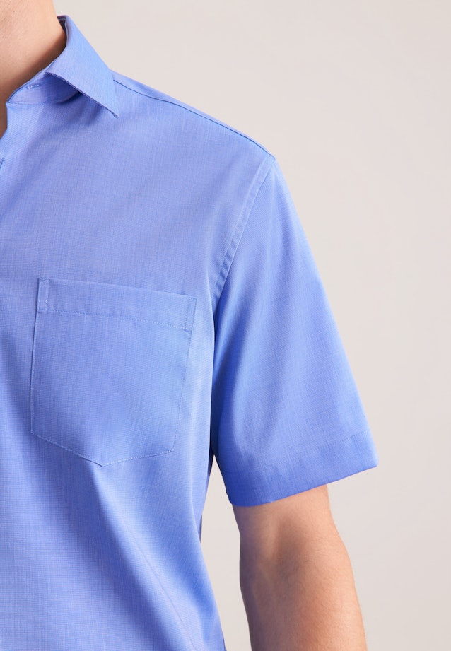 Regular Chemise d'affaires Uni in Bleu Moyen |  Seidensticker Onlineshop