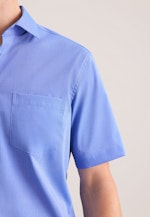 Regular Chemise d'affaires Uni in Bleu Moyen |  Seidensticker Onlineshop