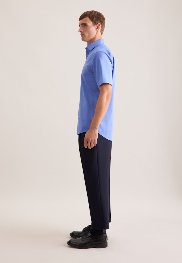 Regular Chemise d'affaires Uni in Bleu Moyen |  Seidensticker Onlineshop