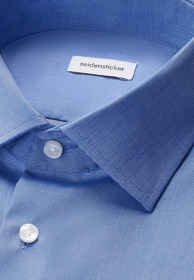Regular Chemise d'affaires Uni dans Bleu Moyen | Boutique en ligne Seidensticker