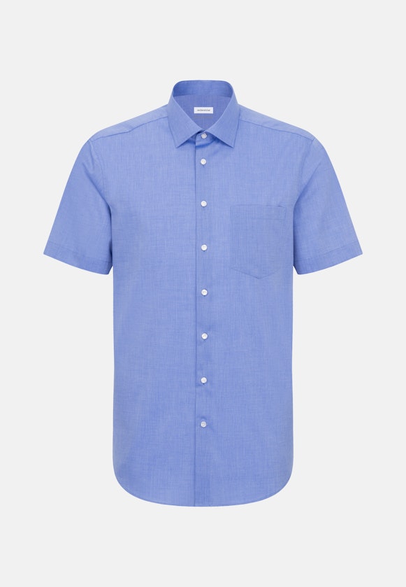 Regular Chemise d'affaires Uni in Bleu Moyen |  Seidensticker Onlineshop
