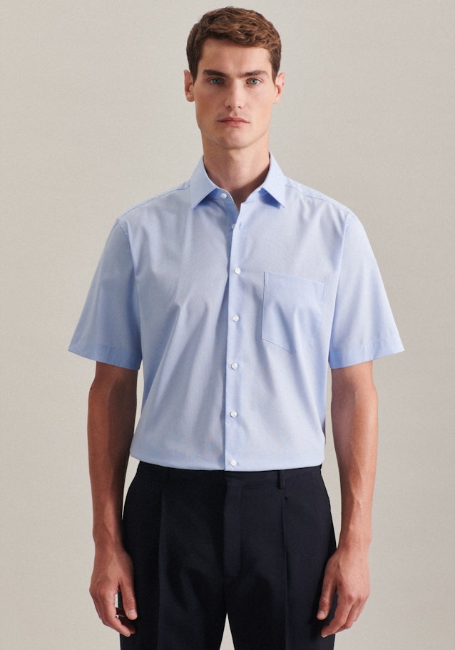Regular Chemise d'affaires Uni in Bleu Clair | Seidensticker Onlineshop