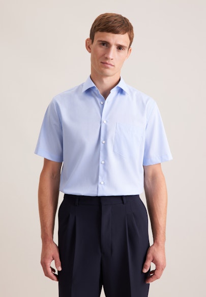 Regular Chemise d'affaires Uni in Bleu Clair | Seidensticker Onlineshop