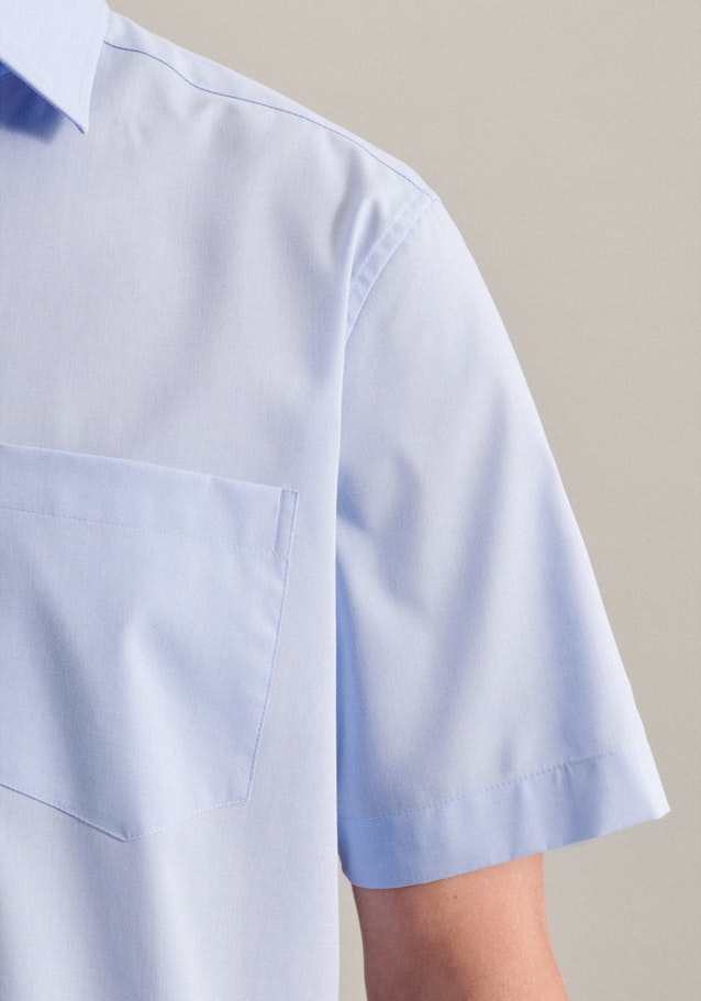 Non-iron Fil a fil korte arm Business overhemd in Regular with Kentkraag in Lichtblauw |  Seidensticker Onlineshop
