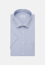 Non-iron Fil a fil Short sleeve Business Shirt in Regular with Kent-Collar in Light Blue |  Seidensticker Onlineshop