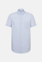 Non-iron Fil a fil Short sleeve Business Shirt in Regular with Kent-Collar in Light Blue |  Seidensticker Onlineshop