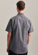 Non-iron Fil a fil Short sleeve Business Shirt in Regular with Kent-Collar in Grey |  Seidensticker Onlineshop