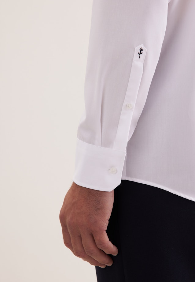 Regular Chemise d'affaires Uni in Blanc |  Seidensticker Onlineshop