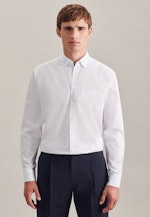 Chemise Business Regular Popeline Col Boutonné in Blanc |  Seidensticker Onlineshop