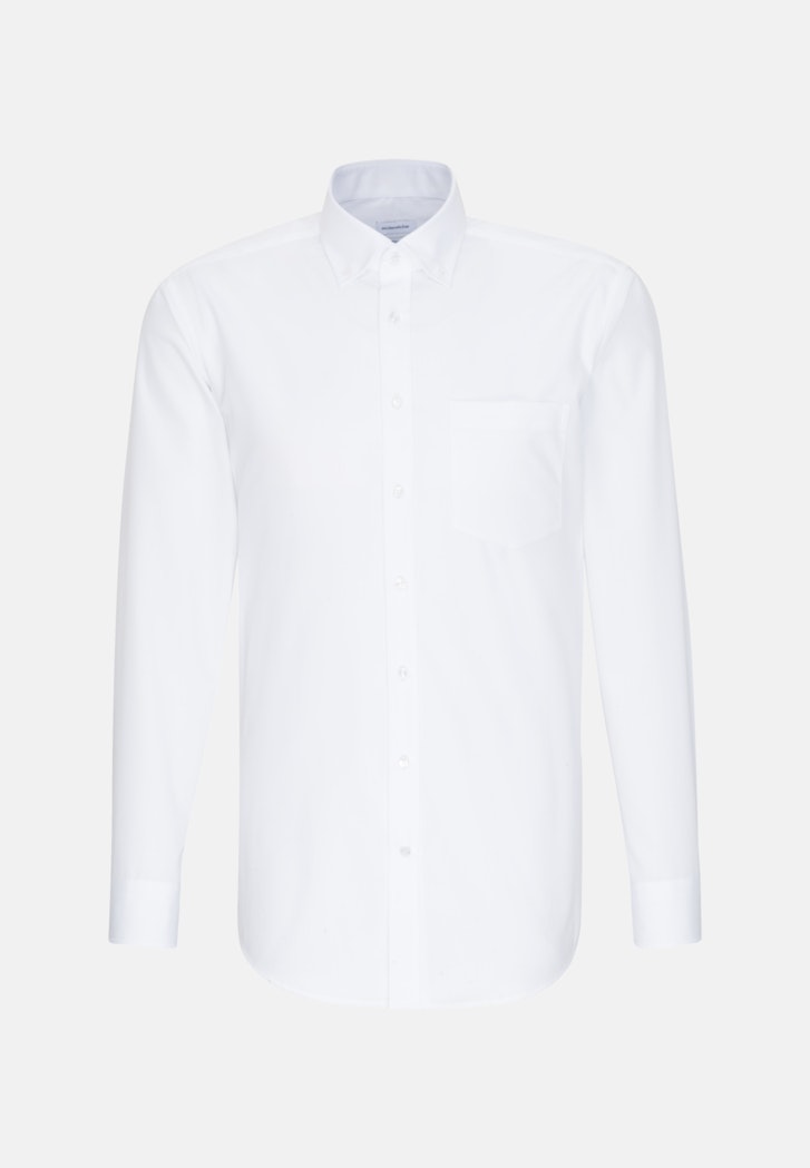 Herren Bügelfreies Popeline Business Hemd | weiß Button-Down-Kragen mit in Regular Seidensticker
