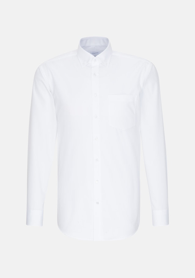 Non-iron Poplin Business Shirt in Regular with Button-Down-Collar in White |  Seidensticker Onlineshop